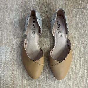 Tom’s Jutti D'Orsay flat Shoe, women's size 7 low heel leather footwear NWB